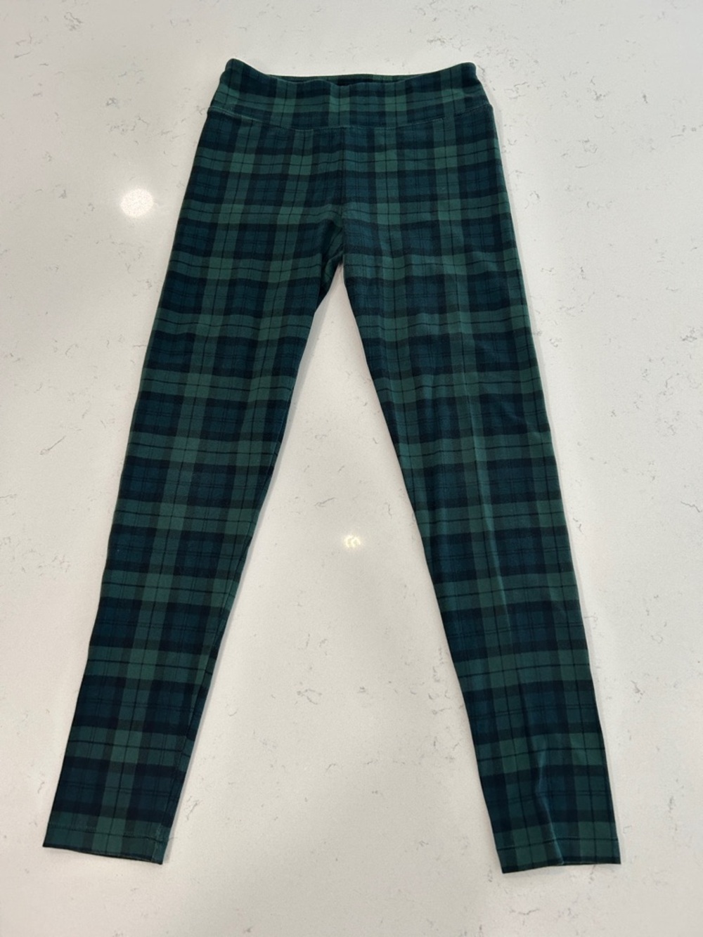 J. Crew Dark Green and Black Plaid stretch pants